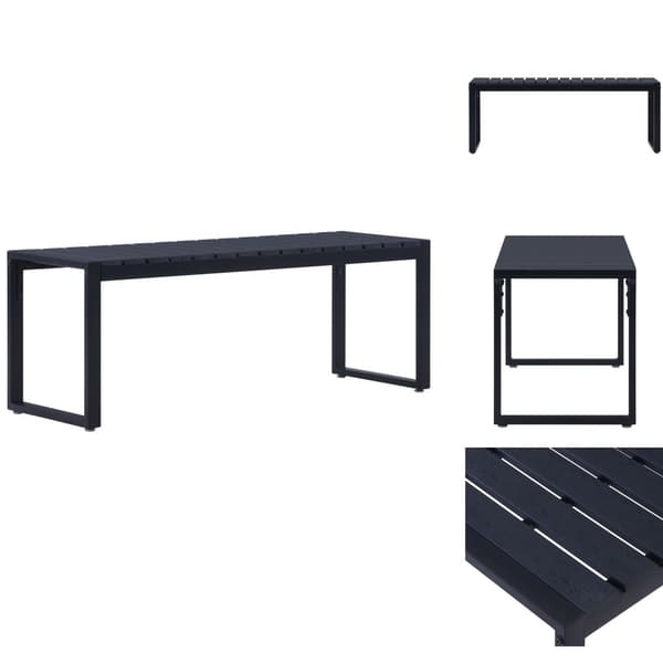 Havebænke - Living havebænk 120,5 cm PS-plade sort