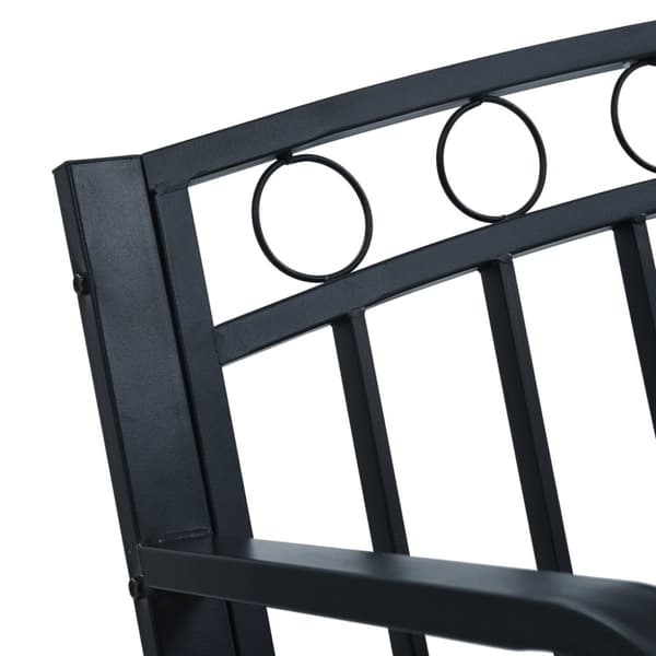 Trädgårdsbänkar - Living Trädgårdsbänk 125 cm svart stål