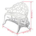 Miniatyrbild 5 av 5: Trädgårdsbänkar - Living Trädgårdsbänk 100 cm gjuten aluminium vit
