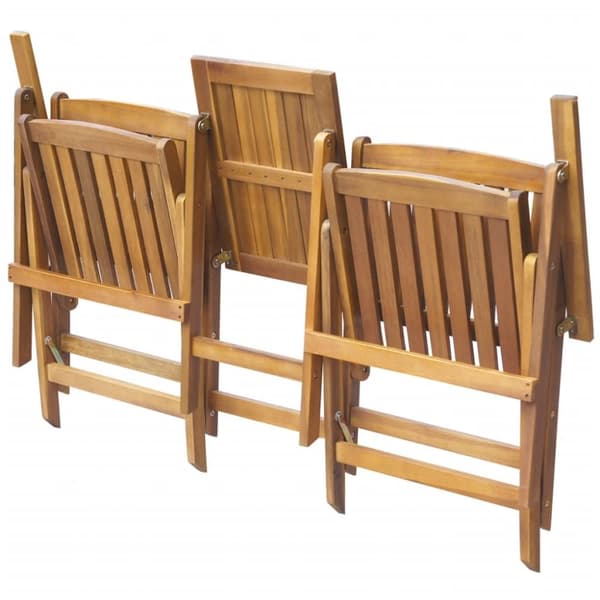 Trädgårdsbänkar - Living Hopfällbar trädgårdsbänk med tebord 140 cm massivt akaciaträ