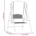 Pikkukuva 9 / 9: Puutarhapenkit - Living Keinupenkki 124 cm musta teräs