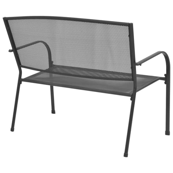 Trädgårdsbänkar - Living Trädgårdsbänk 108 cm stål och nät antracit