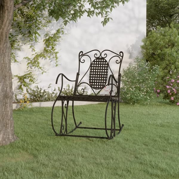 Puutarhapenkit - Living Keinupenkki 84 cm musta teräs