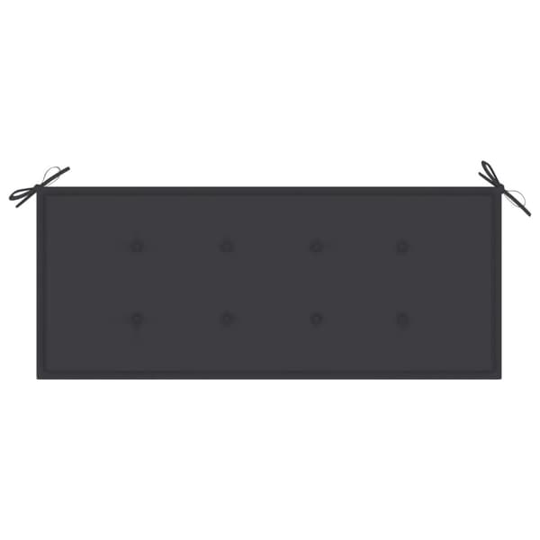 Puutarhapenkit - Living Batavia-penkki 120 cm antrasiitti tyyny 120 cm täysi tiikki