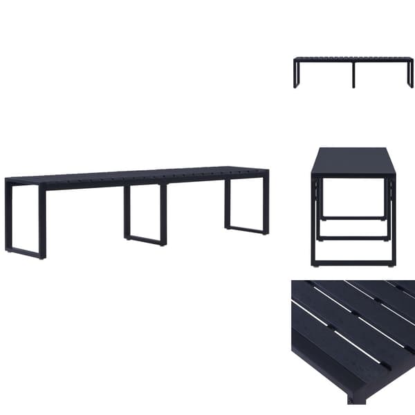 Havebænke - Living havebænk 180 cm PS-plade sort