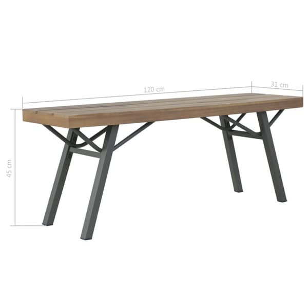 Havebænke - Living havebænk 120 cm massivt akacietræ
