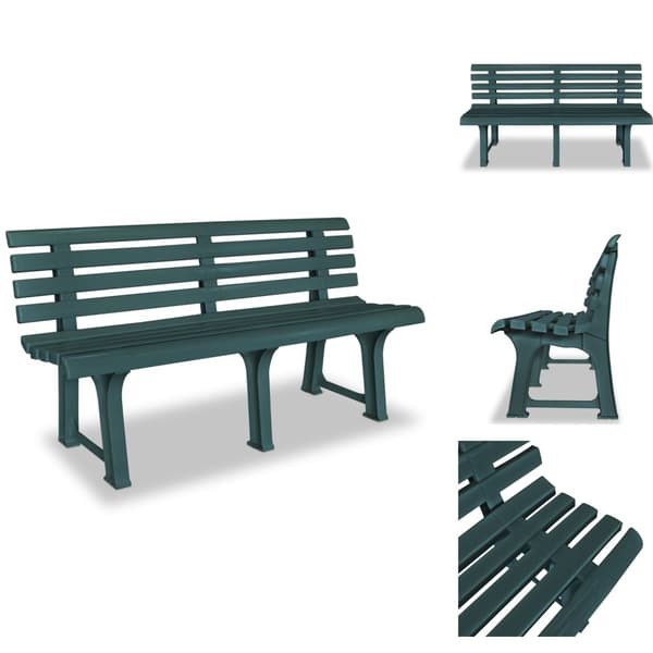 Trädgårdsbänkar - Living Trädgårdsbänk 145,5 cm plast grön