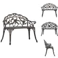 Miniatyrbillede 1 af 8: Havebænke - Living bistrobænk 100 cm bronzestøbt aluminium