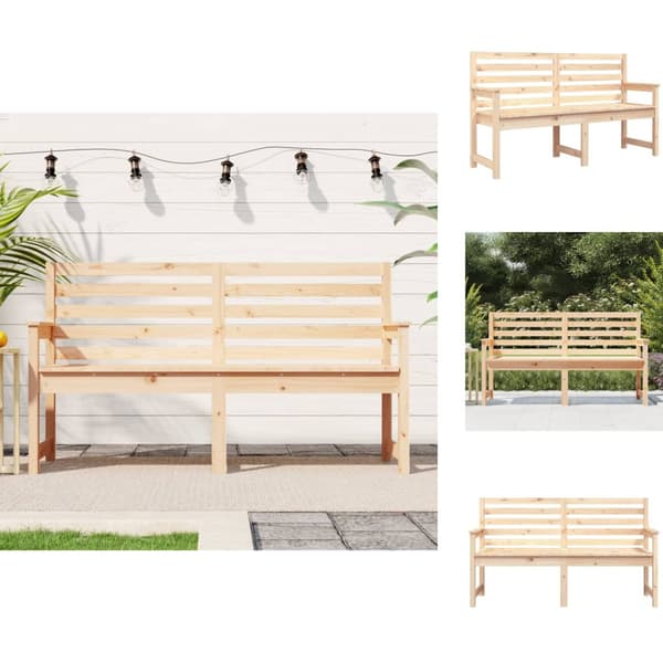 Havebænke - Living havebænk 159,5x48x91,5 cm massivt fyrretræ