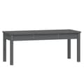 Miniatyrbillede 3 af 9: Havebænke - Living havebænk 109x44x45 cm massivt fyrretræ grå