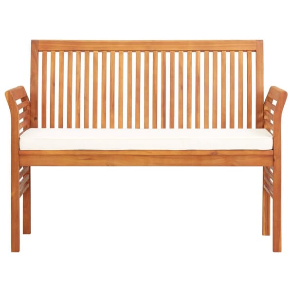Puutarhapenkit - Living 2-istuttava Puutarhapenkki tyynyllä 120 cm täysi akasiapuu