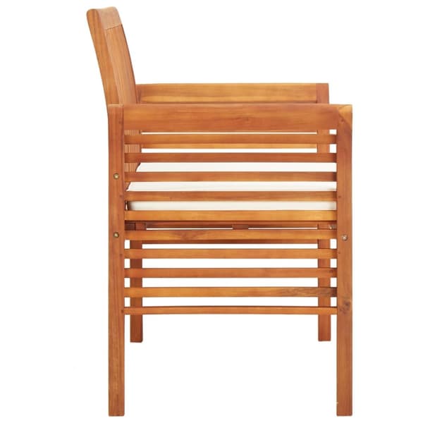 Puutarhapenkit - Living 2-istuttava Puutarhapenkki tyynyllä 120 cm täysi akasiapuu