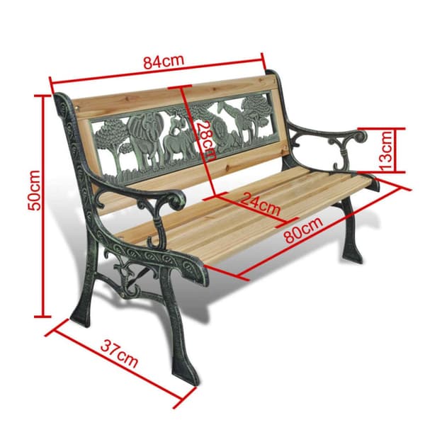 Trädgårdsbänkar - Living Barnbänk 84 cm trä