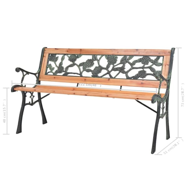 Trädgårdsbänkar - Living Trädgårdsbänk 122 cm trä