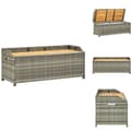 Miniatyrbillede 1 af 9: Havebænke - Living havebænk med opbevaring 120 cm polyrattan grå