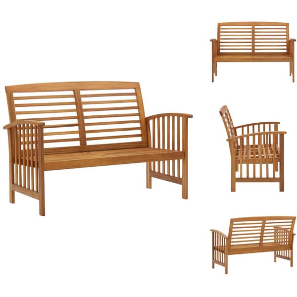 Trädgårdsbänkar - Living Trädgårdsbänk 119 cm massivt akaciaträ