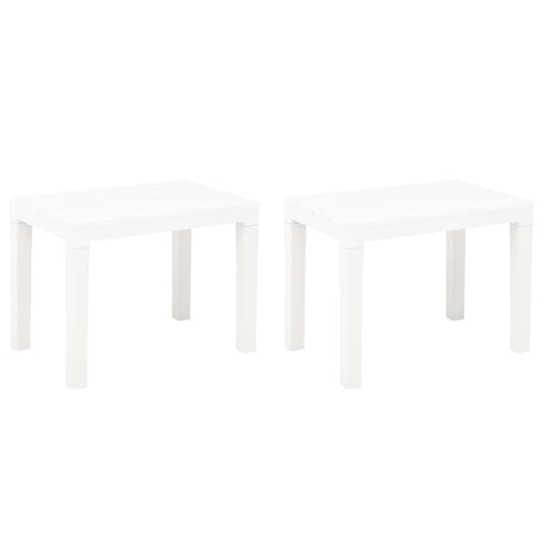 Havebænke - Living havebænke 2 stk. plastik hvid