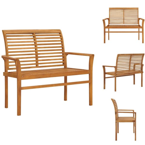 Havebænke - Living havebænk 112 cm massivt teaktræ