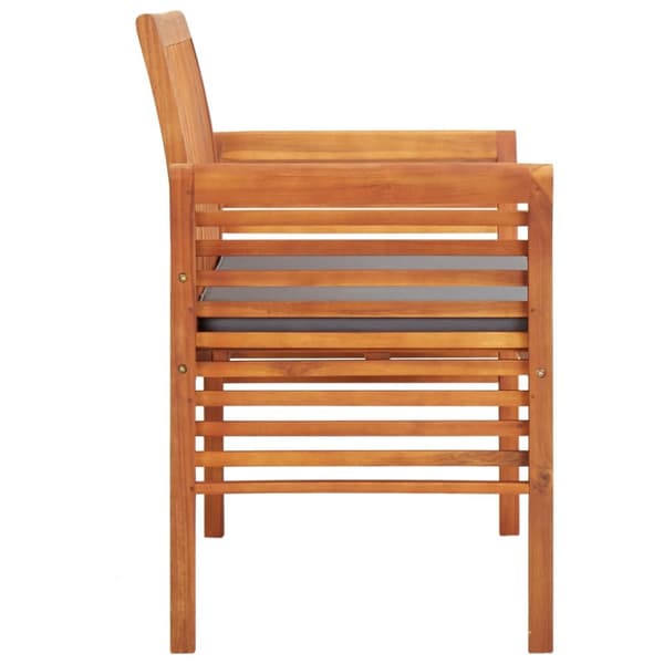 Trädgårdsbänkar - Living Trädgårdsbänk 2-sits med dyna 120 cm massivt akaciaträ