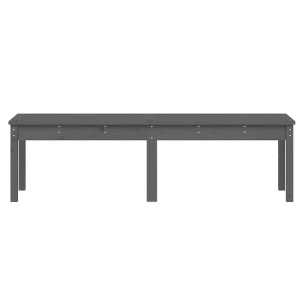 Trädgårdsbänkar - Living Trädgårdsbänk 2-sits grå 159,5x44x45 cm massiv furu