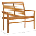 Miniatyrbild 9 av 10: Trädgårdsbänkar - Living Trädgårdsbänk med antracit dyna 112 cm massiv teak