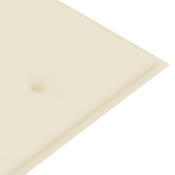 Trädgårdsbänkar - Living Bataviabänk med gräddvit dyna 150 cm massiv teak