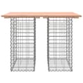 Miniatyrbillede 4 af 9: Havebænke - Living havebænk med gabiondesign 100x70x72 cm massivt douglasgran