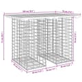 Miniatyrbillede 9 af 9: Havebænke - Living havebænk med gabiondesign 100x70x72 cm massivt douglasgran