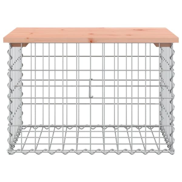 Trädgårdsbänkar - Living Trädgårdsbänk gabion-design 63x44x42 cm massivt douglasträ