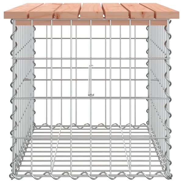 Trädgårdsbänkar - Living Trädgårdsbänk gabion-design 63x44x42 cm massivt douglasträ