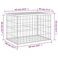 Miniatyrbild 9 av 9: Trädgårdsbänkar - Living Trädgårdsbänk gabion-design 63x44x42 cm massivt douglasträ