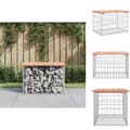 Miniatyrbild 1 av 9: Trädgårdsbänkar - Living Trädgårdsbänk gabion-design 63x44x42 cm massivt douglasträ