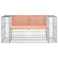 Miniatyrbillede 4 af 9: Havebænke - Living havebænk med gabiondesign 143x71x65,5 cm massivt douglasgran