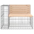 Miniatyrbillede 5 af 8: Havebænke - Living havebænk med gabiondesign 184x71x65,5 cm massivt fyrretræ