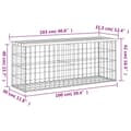 Miniatyrbillede 9 af 9: Havebænke - Living havebænk med gabiondesign 103x31,5x42 cm massivt fyrretræ