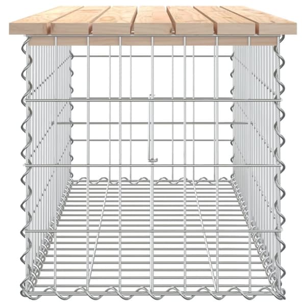 Havebænke - Living havebænk med gabiondesign 103x44x42 cm massivt fyrretræ