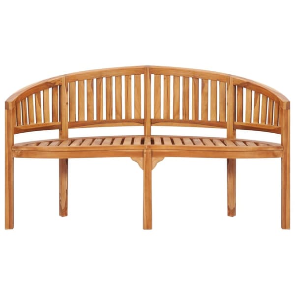 Havebænke - Living bananbænk 151 cm massivt teaktræ