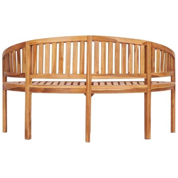 Havebænke - Living bananbænk 151 cm massivt teaktræ