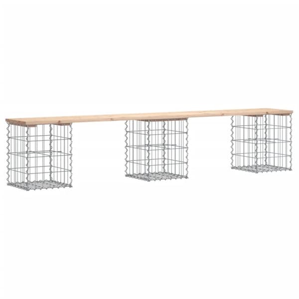Puutarhapenkit - Living Puutarhapenkki kivikori tyyli 203x31x42 cm täysi mänty