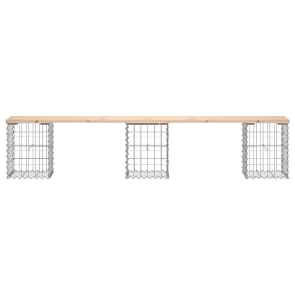 Puutarhapenkit - Living Puutarhapenkki kivikori tyyli 203x31x42 cm täysi mänty