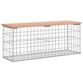 Miniatyrbild 3 av 9: Trädgårdsbänkar - Living Trädgårdsbänk gabion-design 103x31,5x42 cm massivt douglasträ