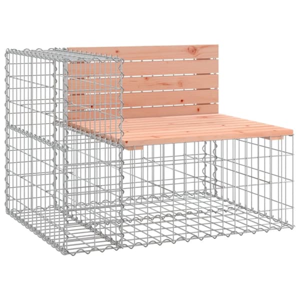 Havebænke - Living havebænk med gabiondesign 287x71x65,5 cm massivt douglasgran
