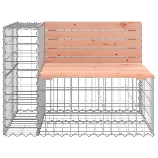 Havebænke - Living havebænk med gabiondesign 287x71x65,5 cm massivt douglasgran