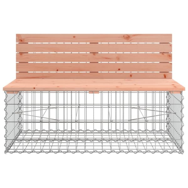 Havebænke - Living havebænk med gabiondesign 287x71x65,5 cm massivt douglasgran