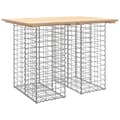Miniatyrbild 3 av 9: Trädgårdsbänkar - Living Trädgårdsbänk gabion-design 100x70x72 cm massiv furu