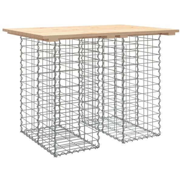 Trädgårdsbänkar - Living Trädgårdsbänk gabion-design 100x70x72 cm massiv furu