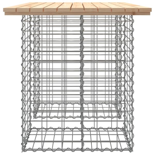 Trädgårdsbänkar - Living Trädgårdsbänk gabion-design 100x70x72 cm massiv furu