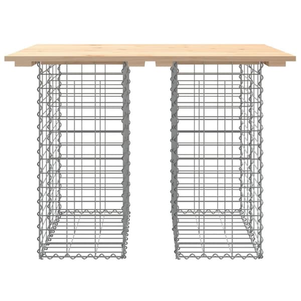 Trädgårdsbänkar - Living Trädgårdsbänk gabion-design 100x70x72 cm massiv furu