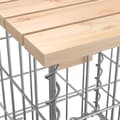 Miniatyrbild 7 av 9: Trädgårdsbänkar - Living Trädgårdsbänk gabion-design 100x70x72 cm massiv furu