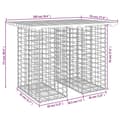 Miniatyrbild 9 av 9: Trädgårdsbänkar - Living Trädgårdsbänk gabion-design 100x70x72 cm massiv furu